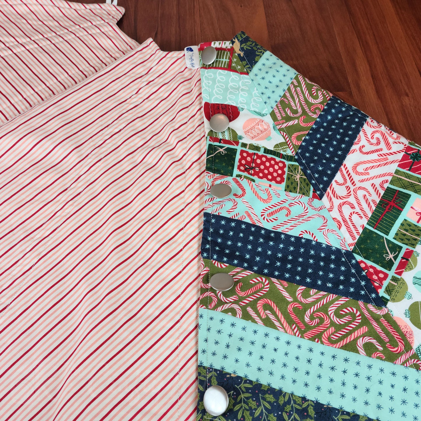 Candy Cane Quilted Tree Skirt