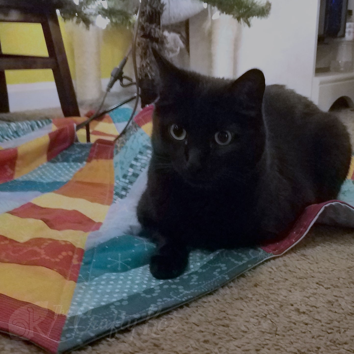 Candy Cane Quilted Tree Skirt